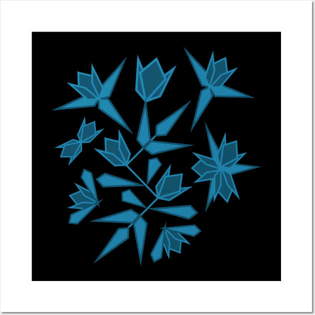 Abstract Floral geometric fantasy Wall Art by Eskimos